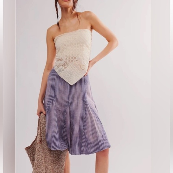 Free People Dresses & Skirts - Free People FREE PEOPLE Candace Midi Skirt In Summer Stripe LAST ONE!!